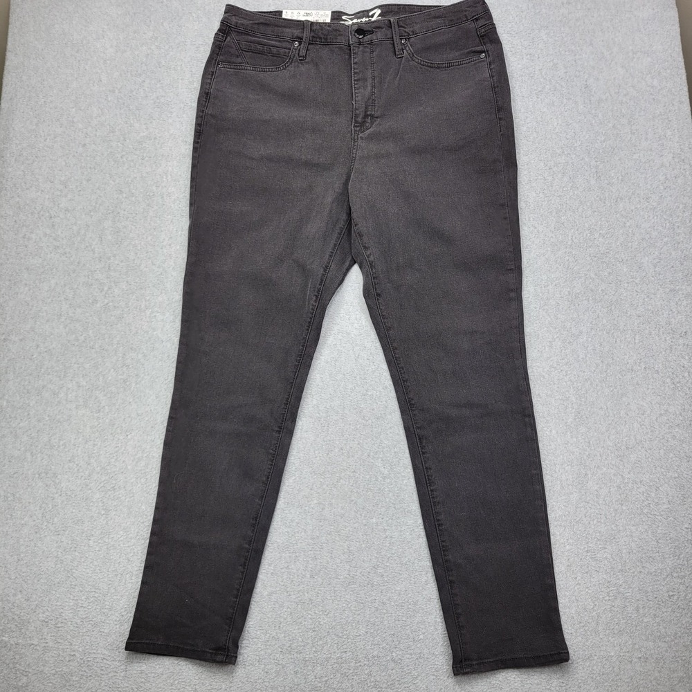 Seven Jeans Women's 14 Skinny Fit High Rise Comfort Stretch Black NEW